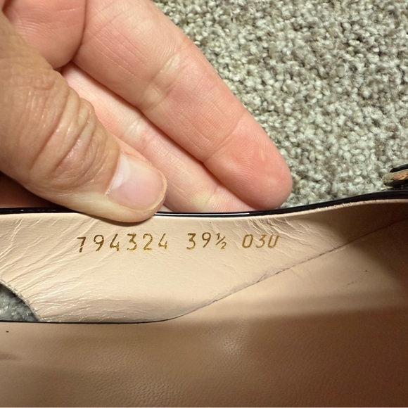 Gucci slingback horsebit black patent leather pumps 9.5 39.5 - Picture 6 of 8